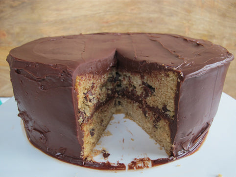 brown sugar cake slice out